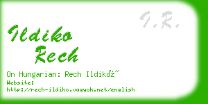 ildiko rech business card